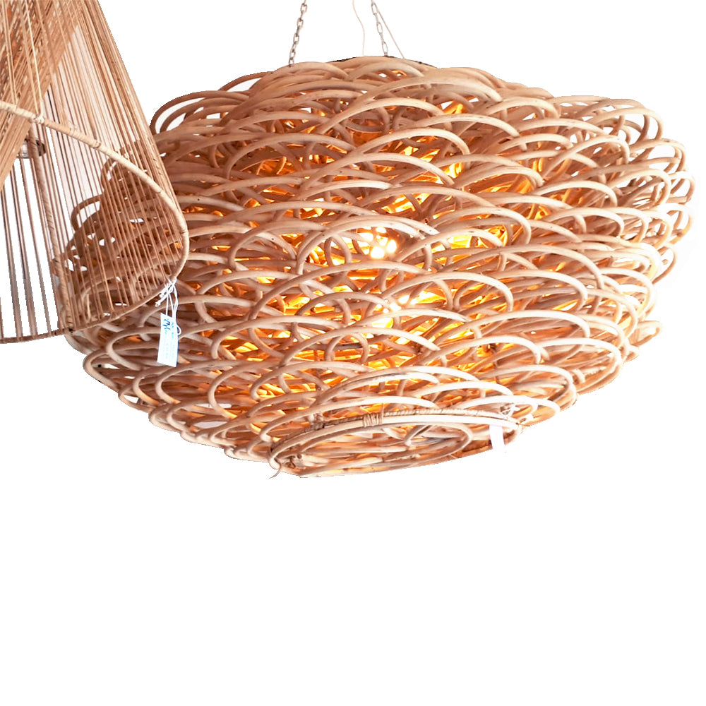 Chandelier Made of Natural rattan Wood | ModishStore | Chandeliers