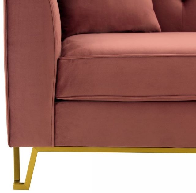 Everest 2 Piece Blush Fabric Upholstered Sofa & Chair Set By Armen Living | Sofas |  Modishstore  - 4
