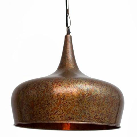 Kalalou Metal Pendant Lamp Tear Drop Shape With Antique Rust Finish | Modishstore | Pendant Lamps