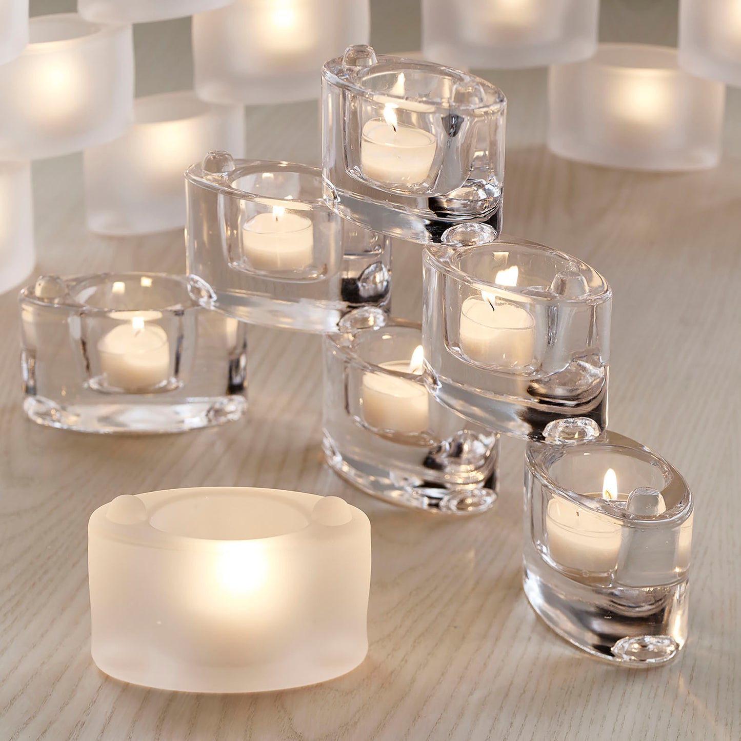 CatsEye-Clear (Set of 12) by Texture Designideas | Candle Holders | Modishstore-2