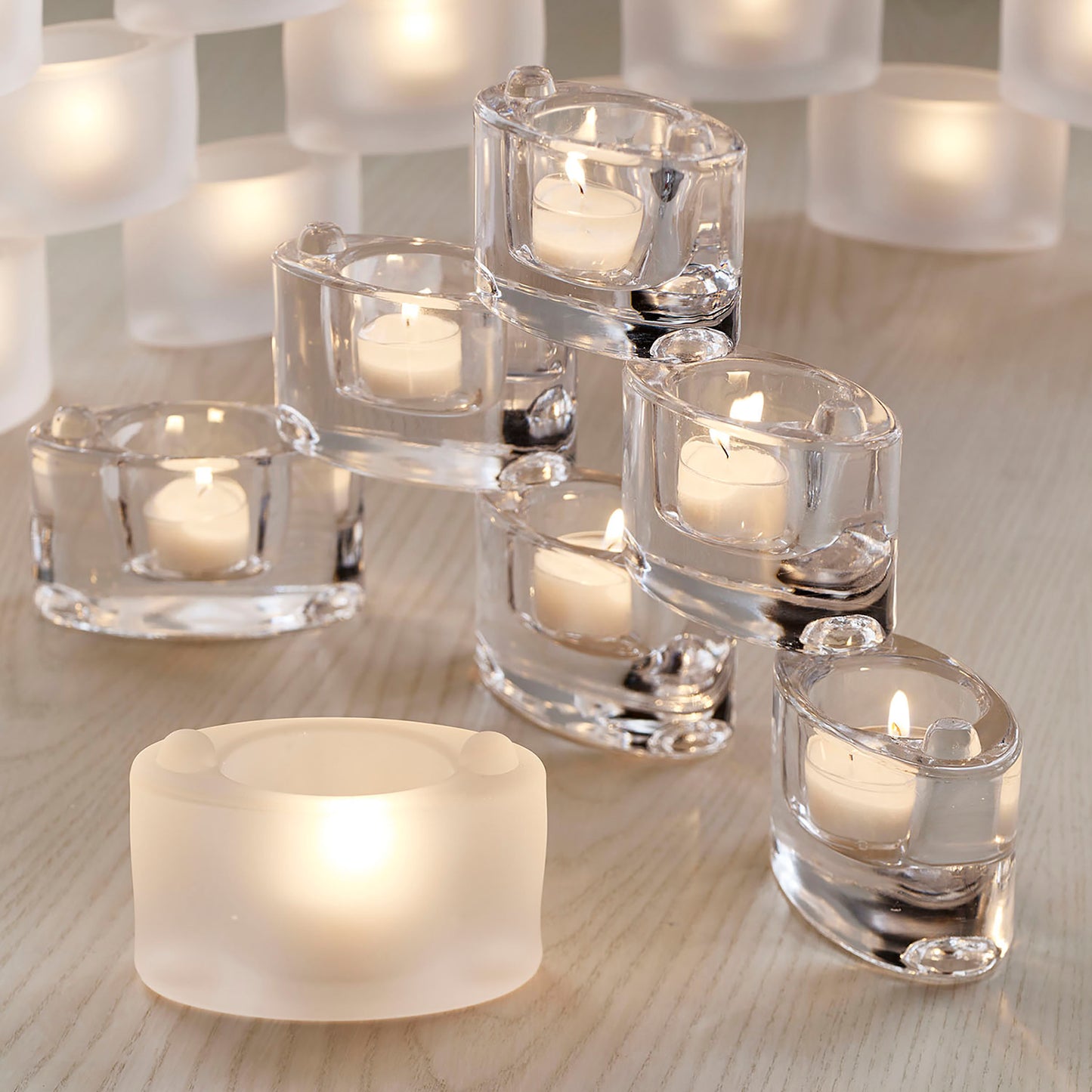 CatsEye-Clear (Set of 12) by Texture Designideas | Candle Holders | Modishstore-2