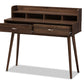 baxton studio disa mid century modern walnut brown finished 2 drawer desk | Modish Furniture Store-3