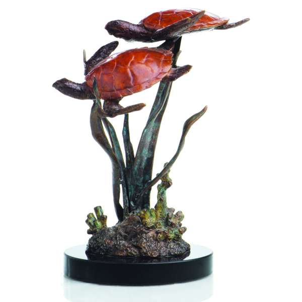 Lagoon Encounter - Double Turtles By SPI Home | Home Accents | Modishstore