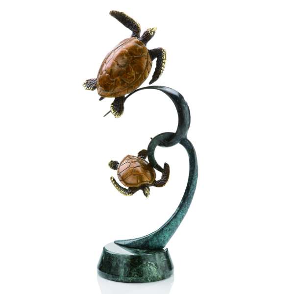 Double Turtles on Ribbon By SPI Home | Home Accents | Modishstore