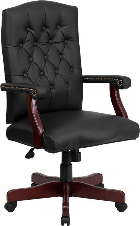 Flash Furniture Martha Washington Black Leather Executive Swivel Office Chair | Office Chairs | Modishstore