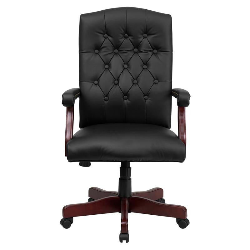 Flash Furniture Martha Washington Black Leather Executive Swivel Office Chair | Office Chairs | Modishstore - 2