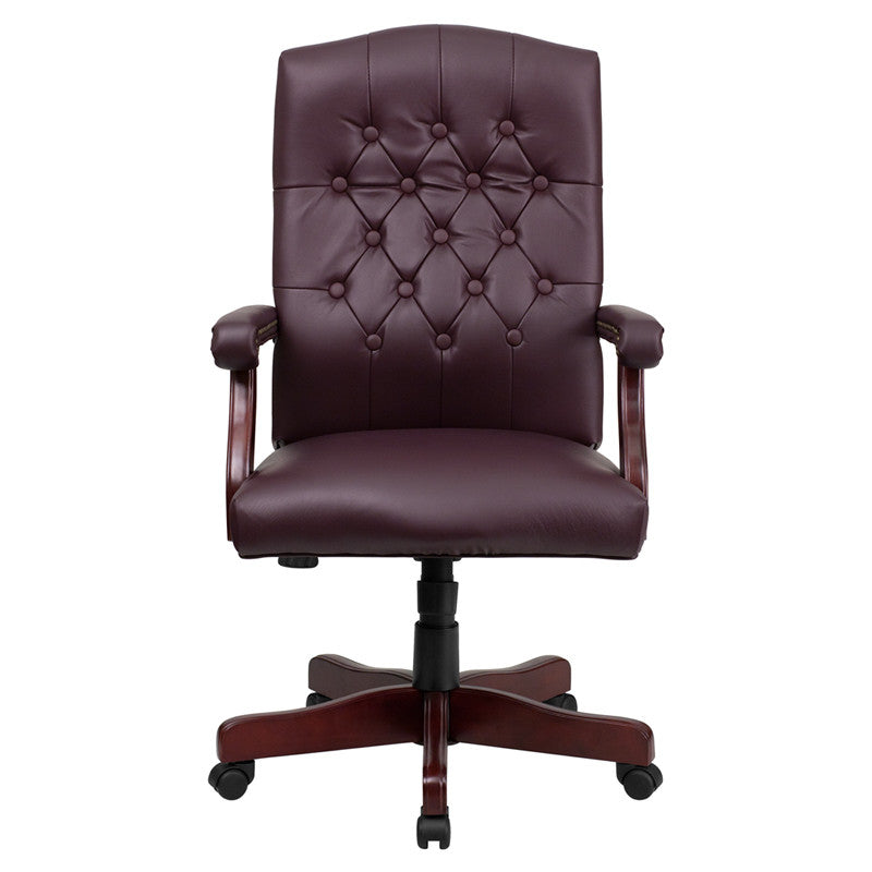 Flash Furniture Martha Washington Burgundy Leather Executive Swivel Office Chair | Office Chairs | Modishstore-2