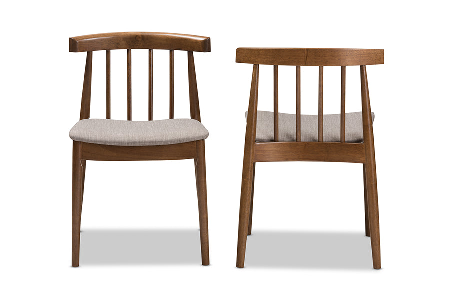 Baxton Studio Wyatt Mid-Century Modern Walnut Wood Dining Chair (Set of 2) | Dining Chairs | Modishstore - 6