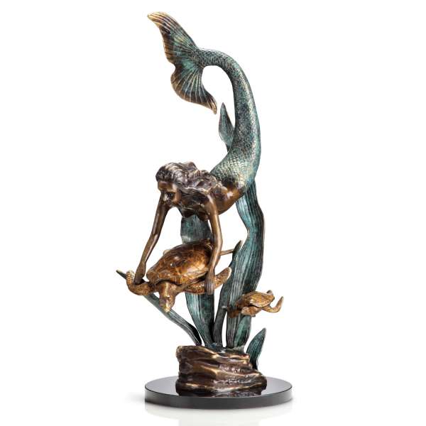 Ocean Explorers - Mermaid and Turtle By SPI Home | Home Accents | Modishstore