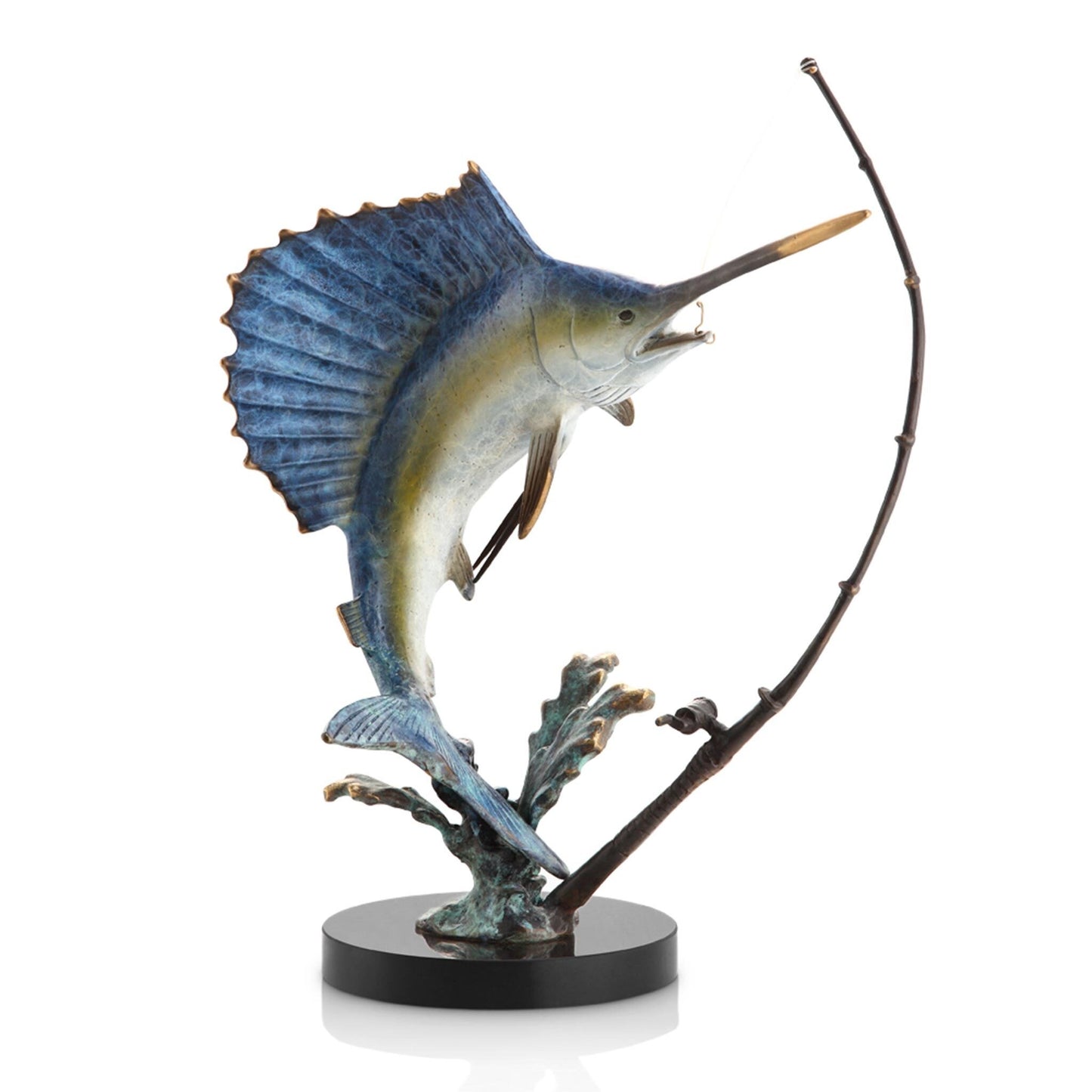 Fighting Sailfish with Tackle By SPI Home | Sculptures | Modishstore