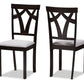 Baxton Studio Sylvia Modern and Contemporary Grey Fabric Upholstered and Dark Brown Finished Dining Chair (Set of 2) | Dining Chairs | Modishstore - 7