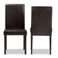 Baxton Studio Mia Modern and Contemporary Dark Brown Faux Leather Upholstered Dining Chair (Set of 2) | Dining Chairs | Modishstore - 7