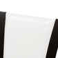 Baxton Studio Adley Modern and Contemporary Dark Brown Finished White Faux Leather Dining Chair (Set of 2) | Dining Chairs | Modishstore - 4