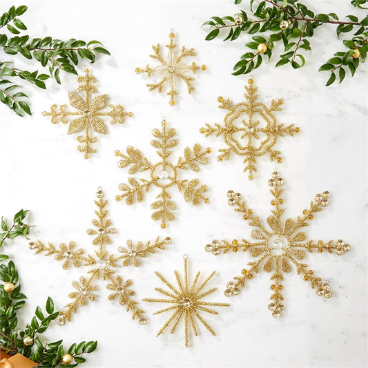 Two's Company Starlet Set Of 7 Snowflake Ornaments