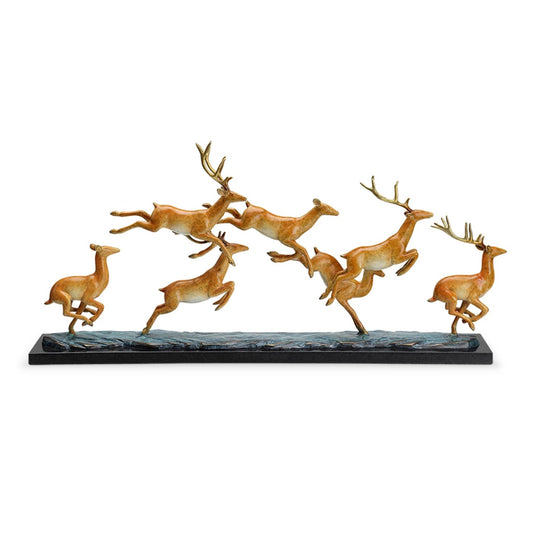 Leaping Deer Herd By SPI Home | Sculptures | Modishstore