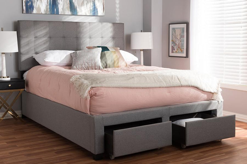 Baxton Studio Sedona Modern Classic Mission Style Grey-Finished Wood Twin Platform Bed | Modishstore | Beds