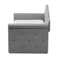 Baxton Studio Emilie Modern and Contemporary Grey Fabric Upholstered Daybed with Trundle | Daybeds | Modishstore - 3