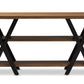 Baxton Studio Duchaine Vintage Rustic Industrial Style Wood and Dark Bronze-Finished Metal Console Table | Modishstore | Console Tables-4