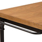 Baxton Studio Perin Vintage Rustic Industrial Style Wood and Bronze-Finished Steel Multipurpose Kitchen Island Table | Modishstore | Desks-4