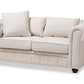 baxton studio alaise modern classic beige linen tufted scroll arm chesterfield loveseat | Modish Furniture Store-2