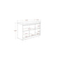 Viennese 46.81 Buffet Stand with 5 Compartment Shelves in Maple Cream By Manhattan Comfort | Sideboards | Modishstore - 13