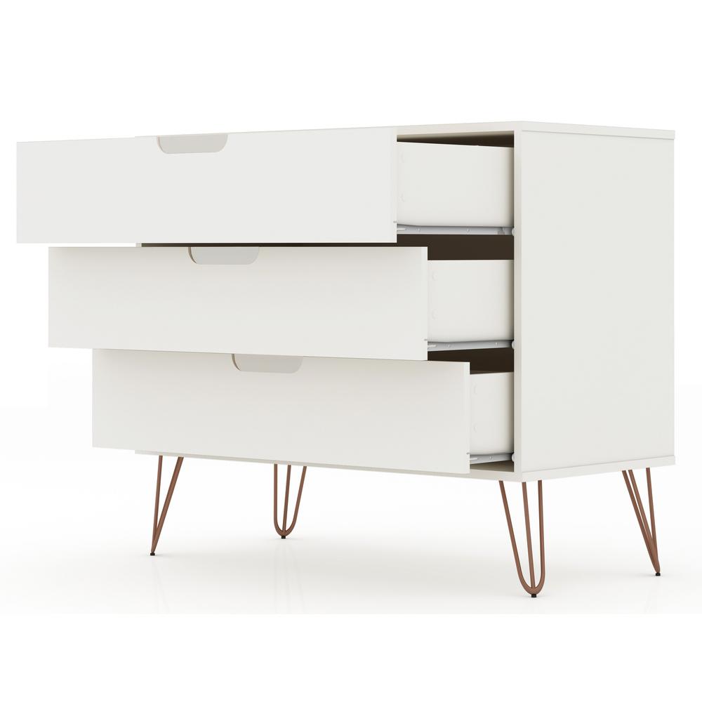 Rockefeller Dresser in White By Manhattan Comfort | Dressers | Modishstore - 4