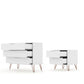 Rockefeller Dresser and Nightstand Set in White By Manhattan Comfort | Nightstands | Modishstore - 4