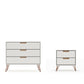 Rockefeller Dresser and Nightstand Set in White By Manhattan Comfort | Nightstands | Modishstore - 11
