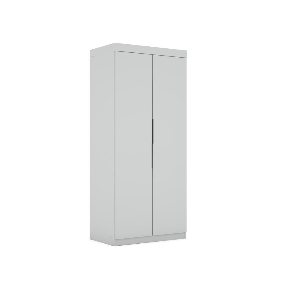 Mulberry 2.0 Sectional Wardrobe Closet in White By Manhattan Comfort | Armoires & Wardrobes | Modishstore - 2