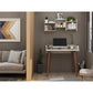 Hampton 35.43 Home Office Desk in White By Manhattan Comfort | Desks | Modishstore - 7