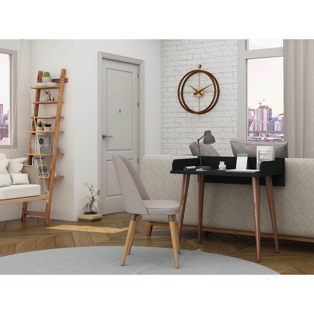 Hampton 35.43 Home Office Desk in White By Manhattan Comfort | Desks | Modishstore - 14