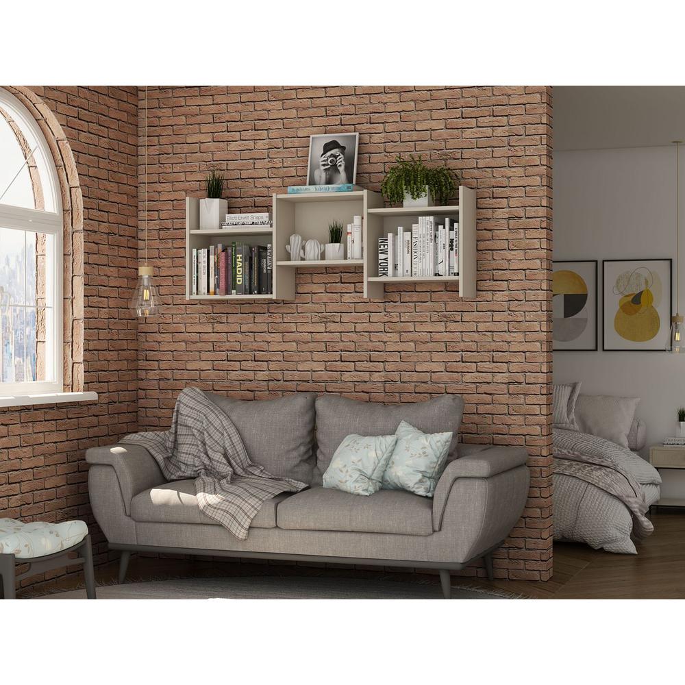 Hampton Wall Décor Shelves in White By Manhattan Comfort | Wall Shelf | Modishstore - 9