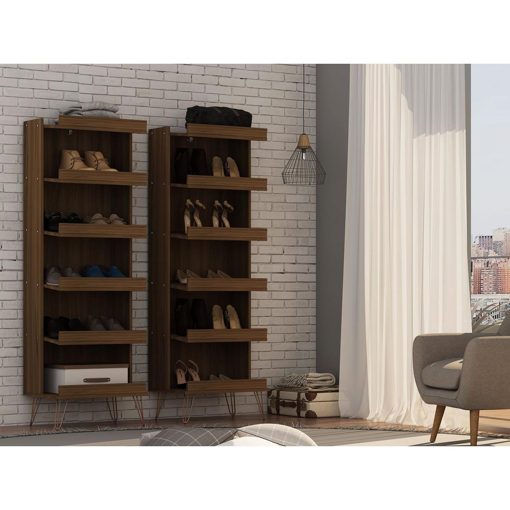 Rockefeller 2-Piece Shoe Closet in White By Manhattan Comfort | Cabinets | Modishstore - 17