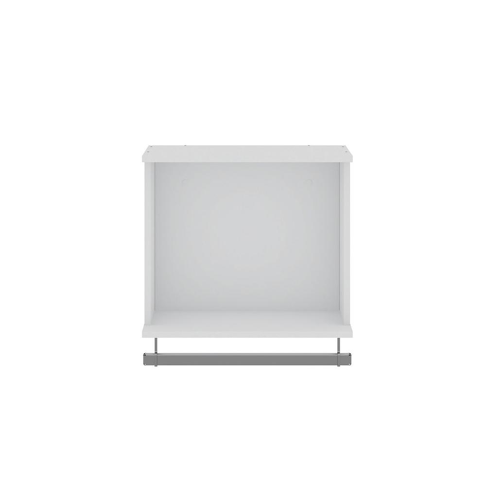 Rockefeller 2-Piece Open Hanging Closet System- White By Manhattan Comfort | Wall Shelf | Modishstore - 5