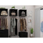 Rockefeller 2-Piece Open Hanging Closet System- White By Manhattan Comfort | Wall Shelf | Modishstore - 9
