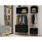 Rockefeller 4-Piece Full Open Closet Wardrobe in White By Manhattan Comfort | Armoires & Wardrobes | Modishstore - 7