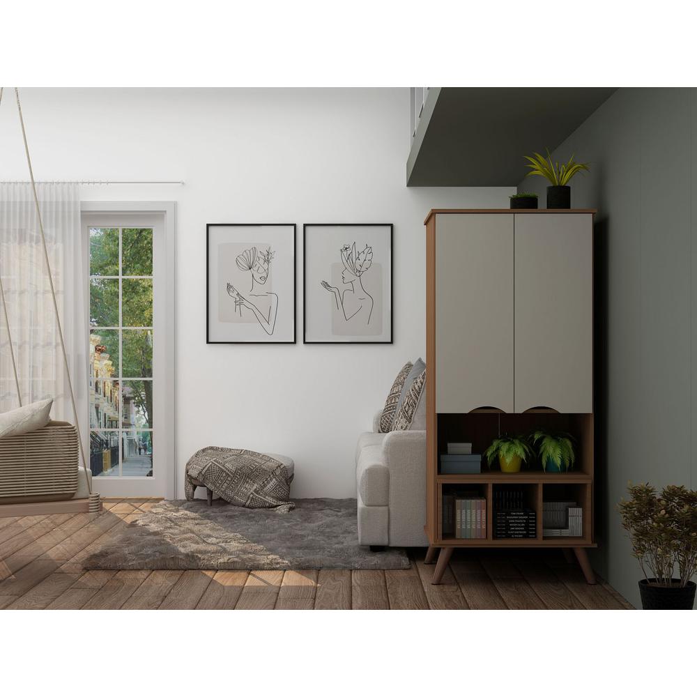 Hampton 26.77" Display Cabinet in White By Manhattan Comfort | Cabinets | Modishstore - 22