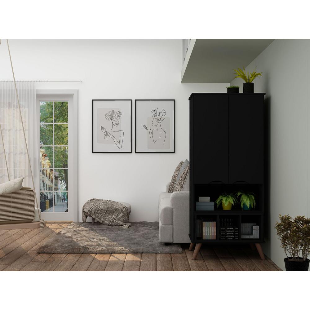 Hampton 26.77" Display Cabinet in White By Manhattan Comfort | Cabinets | Modishstore - 15