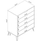 Rockefeller 5-Drawer Tall Dresser in Off White and Nature By Manhattan Comfort | Dressers | Modishstore - 2