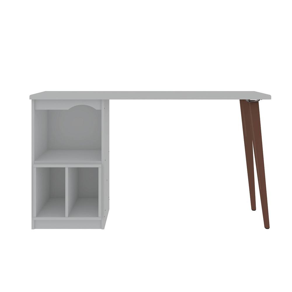 Hampton 53.54 Home Office Desk in White By Manhattan Comfort | Desks | Modishstore - 2