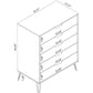 Rockefeller 5-Drawer Tall Dresser and 6-Drawer Wide Dresser  in White By Manhattan Comfort | Dressers | Modishstore - 3