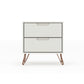 Rockefeller Tall 5- Dresser and 2-Drawer Nightstand in White By Manhattan Comfort | Dressers | Modishstore - 19