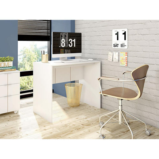 Cornelia 35.54 Desk in White By Manhattan Comfort | Desks | Modishstore