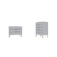 Rockefeller Tall 5-Drawer Dresser and Standard 3-Drawer Dresser  in White By Manhattan Comfort | Dressers | Modishstore - 2