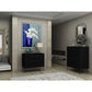 Rockefeller Tall 5-Drawer Dresser and Standard 3-Drawer Dresser  in White By Manhattan Comfort | Dressers | Modishstore - 7