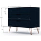 Rockefeller Tall 5-Drawer Dresser and Standard 3-Drawer Dresser  in White By Manhattan Comfort | Dressers | Modishstore - 23