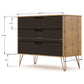 Rockefeller Tall 5-Drawer Dresser and Standard 3-Drawer Dresser  in White By Manhattan Comfort | Dressers | Modishstore - 38