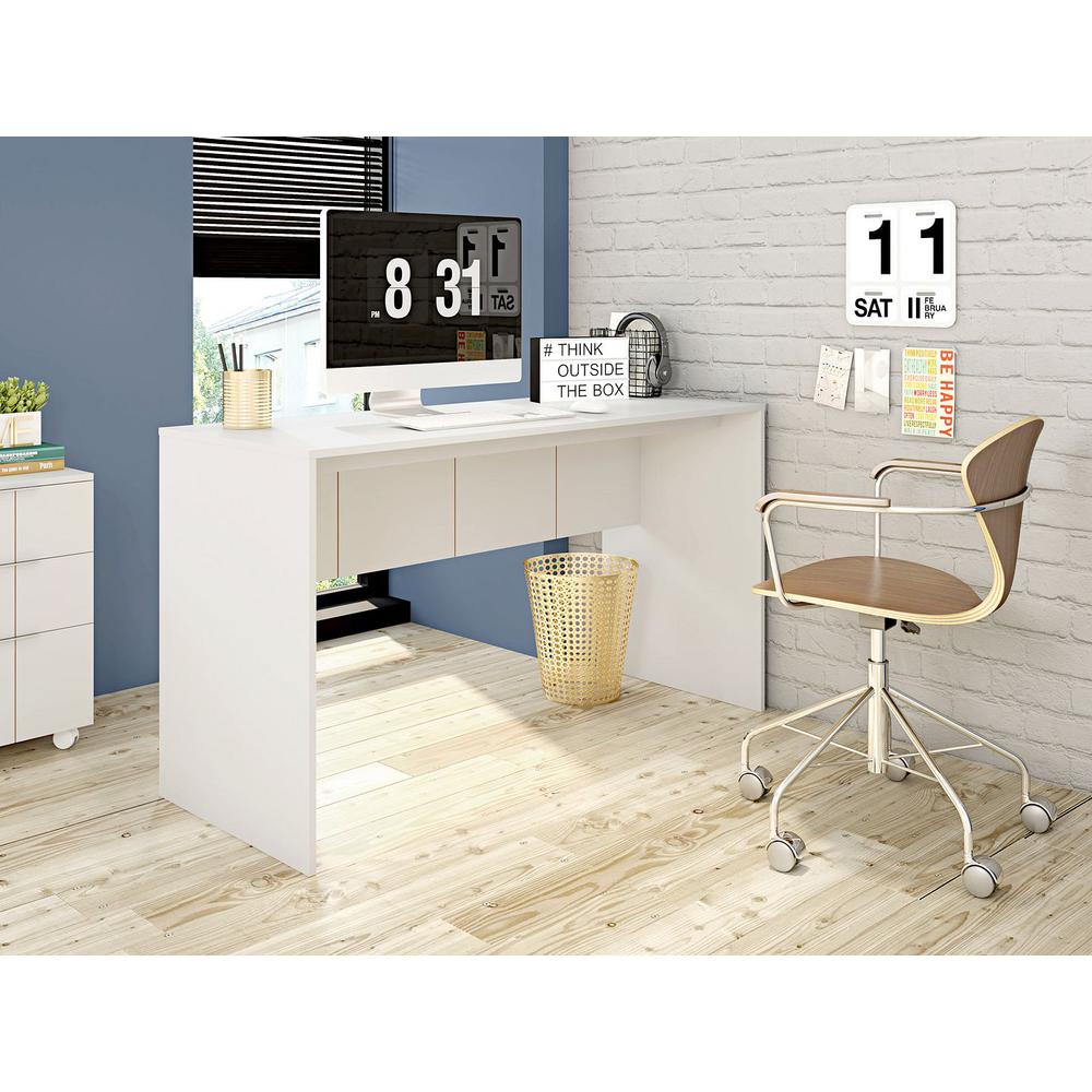 Cornelia 53.10 Desk in White By Manhattan Comfort | Desks | Modishstore