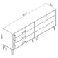 Rockefeller 5-Drawer Tall Dresser and 6-Drawer Wide Dresser  in White By Manhattan Comfort | Dressers | Modishstore - 14