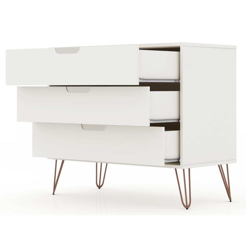 Rockefeller Dresser - Set of 2 in White By Manhattan Comfort | Dressers | Modishstore - 5